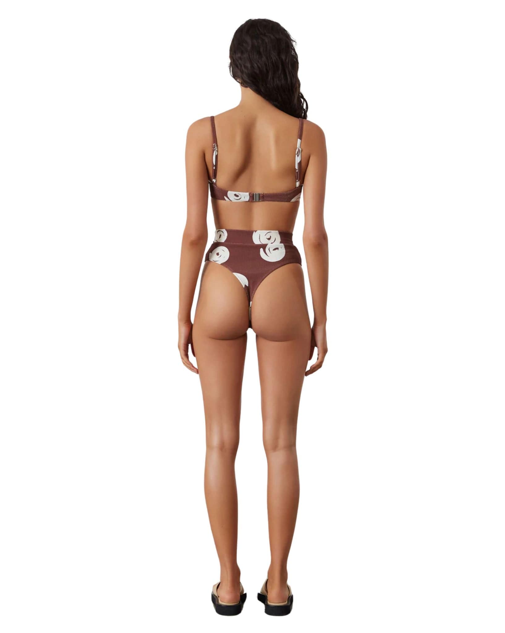 Zulu & Zephyr Cocoa Swirl Textured Waistband Thong Brief