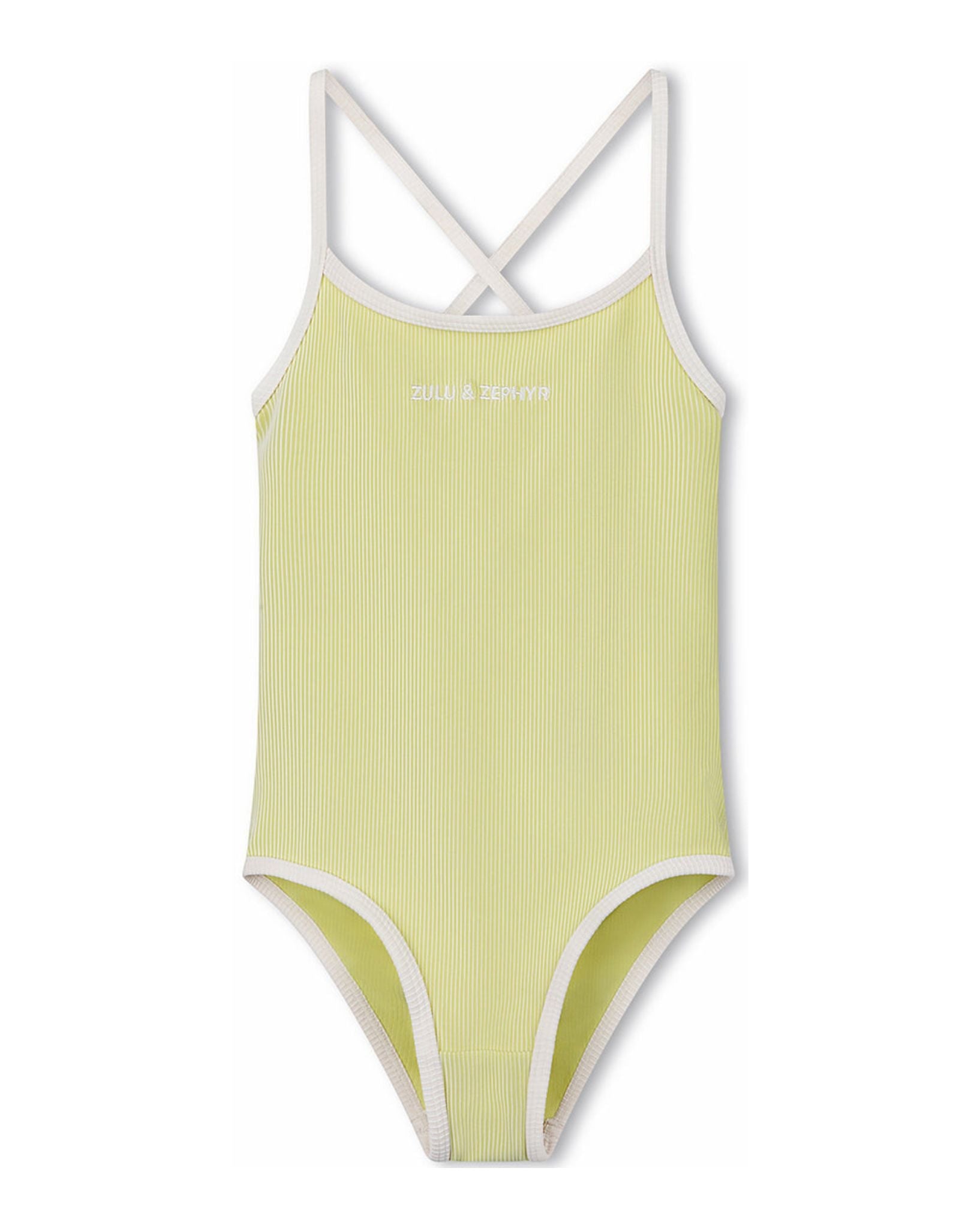 Zulu & Zephyr Mini Stripe Rib Logo One Piece