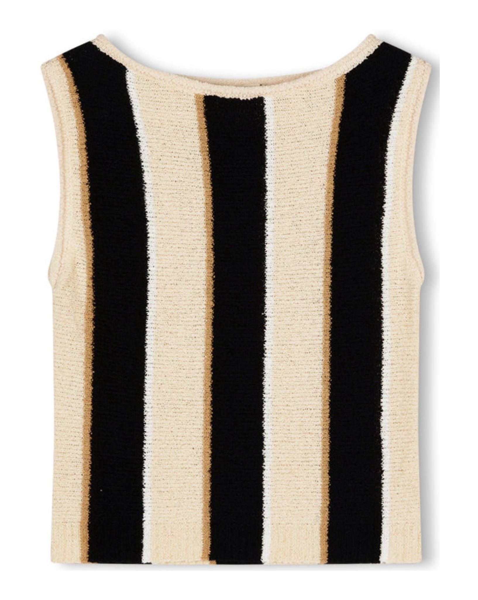 Zulu & Zephyr Stone Stripe Organic Cotton Blend Knit Crop Top