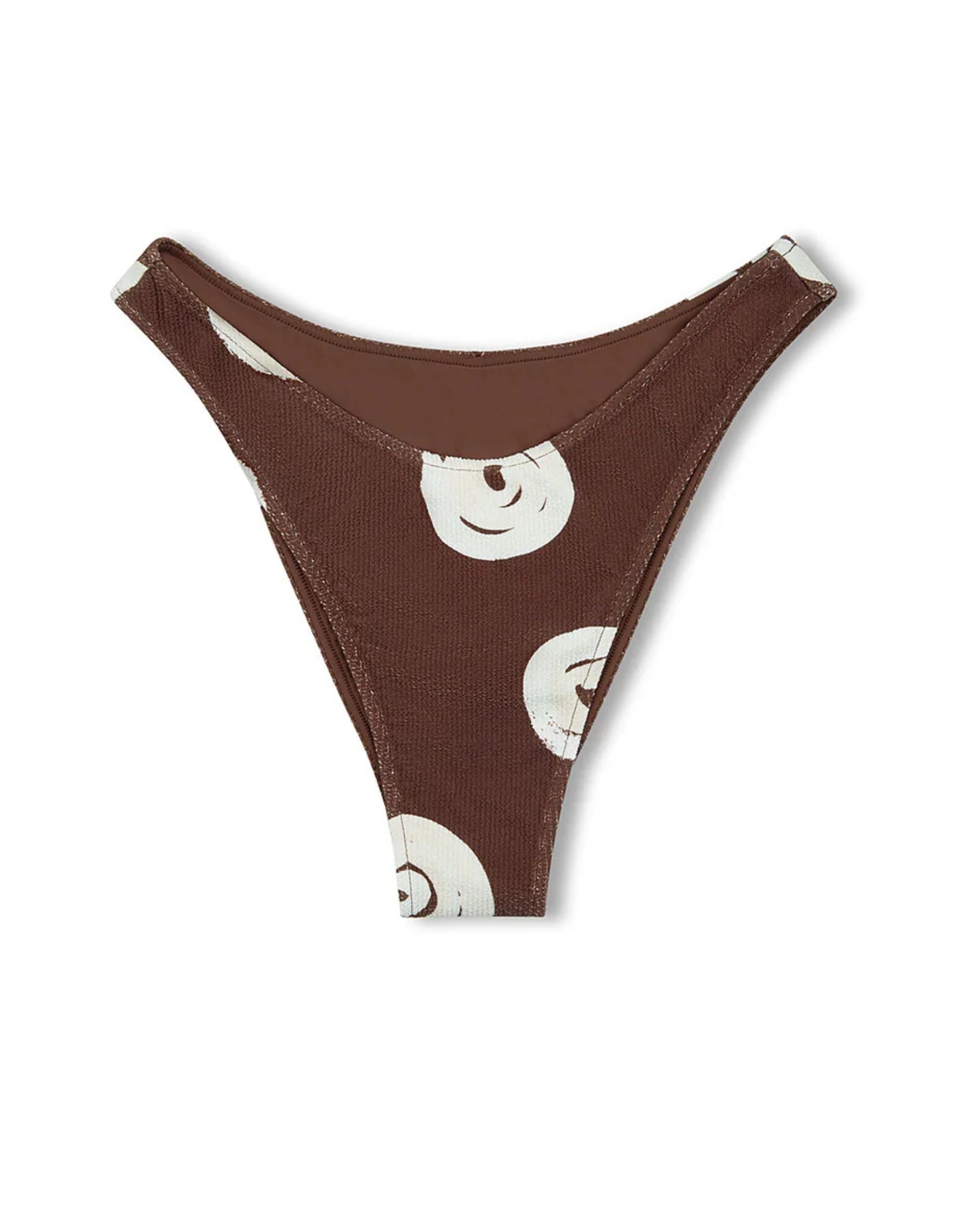 Zulu & Zephyr Womens Cocoa Swirl Textured Curve Brief