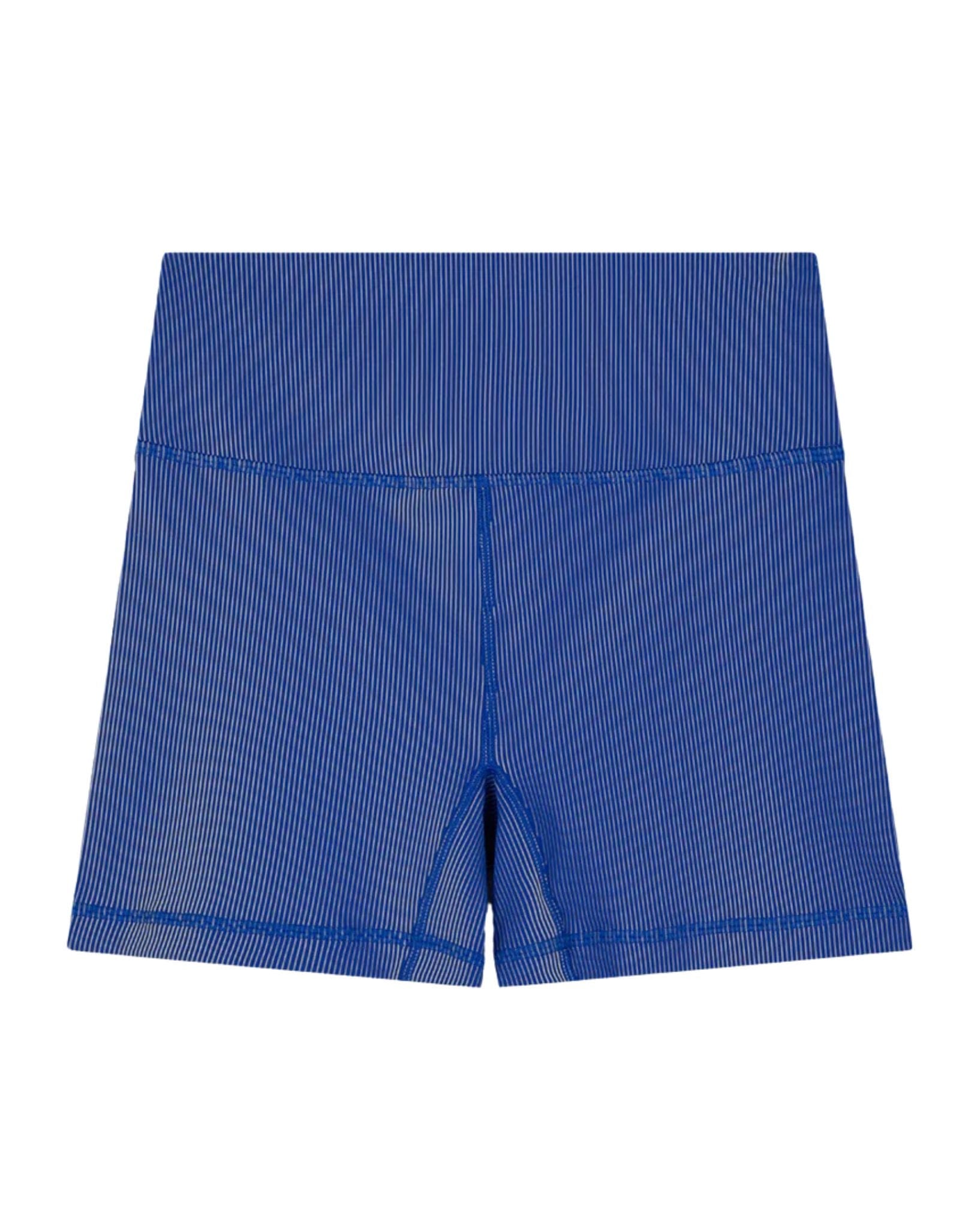 Zulu & Zephyr Womens Dolphin Blue Stripe Rib Short