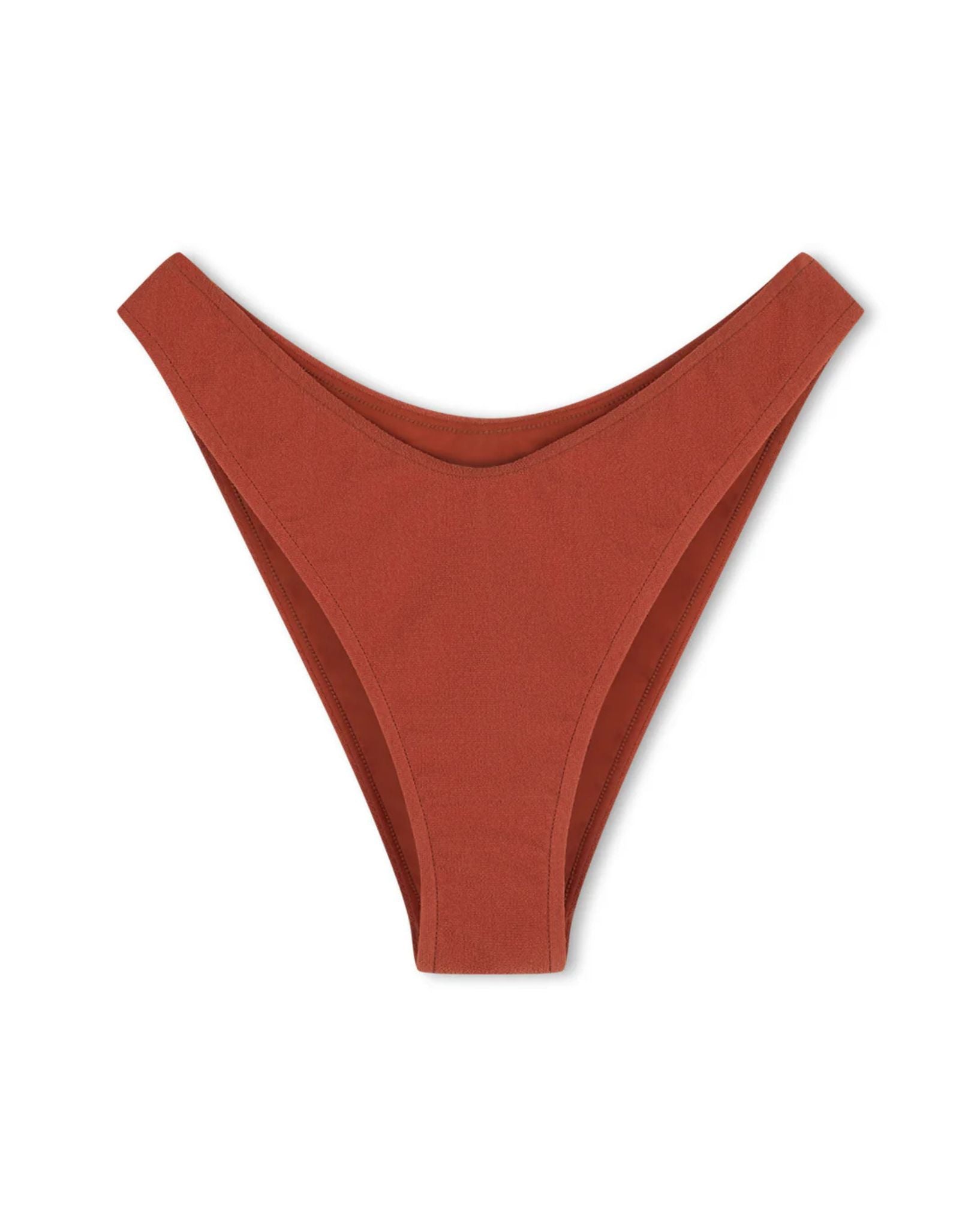 Zulu & Zephyr Womens Earth Red Textured Curve Brief