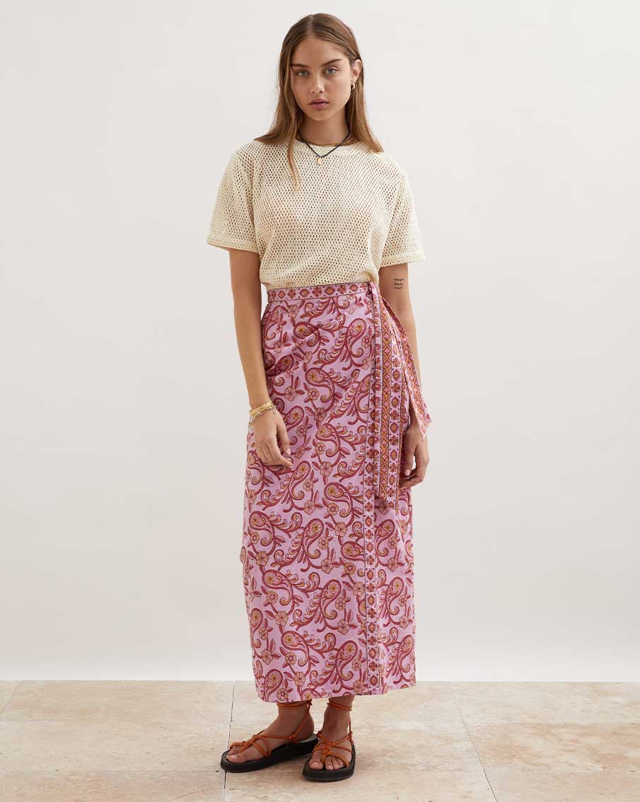 Boteh Kiki Nazar Wrap Maxi Skirt