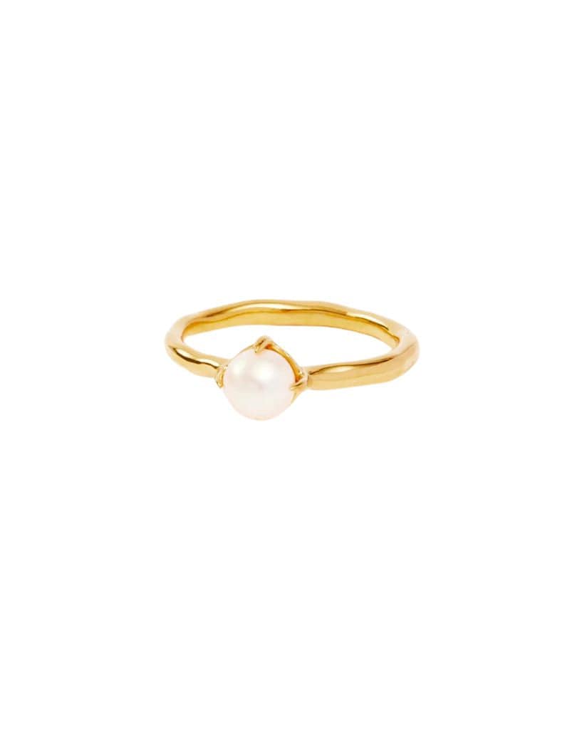 By Charlotte Gold Endless Grace Pearl Ring Size 5