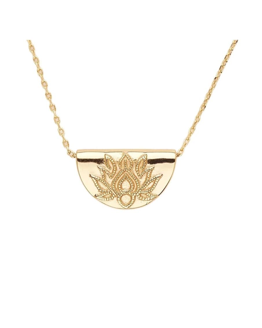 By Charlotte Gold Lotus Short Necklace