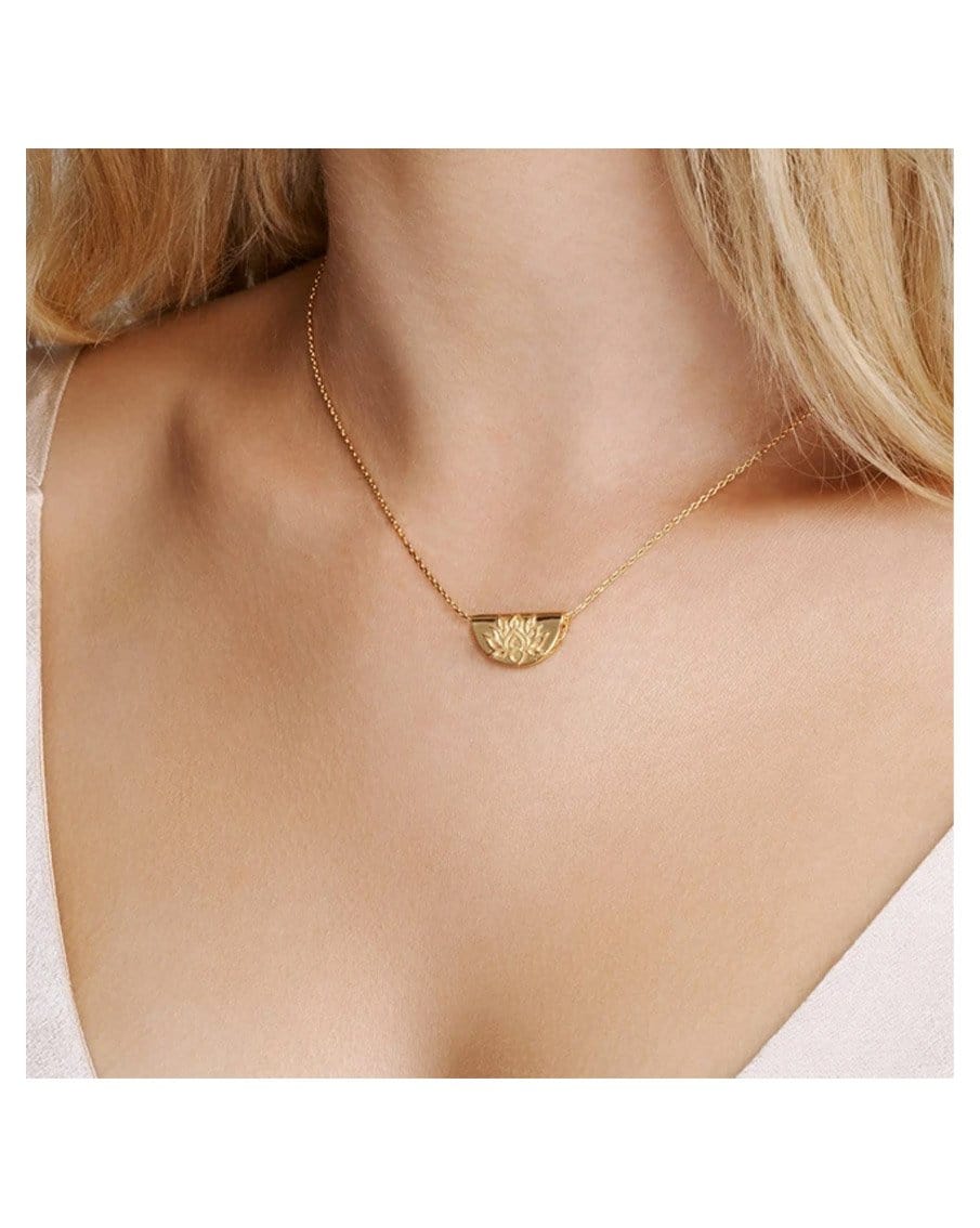 By Charlotte Gold Lotus Short Necklace