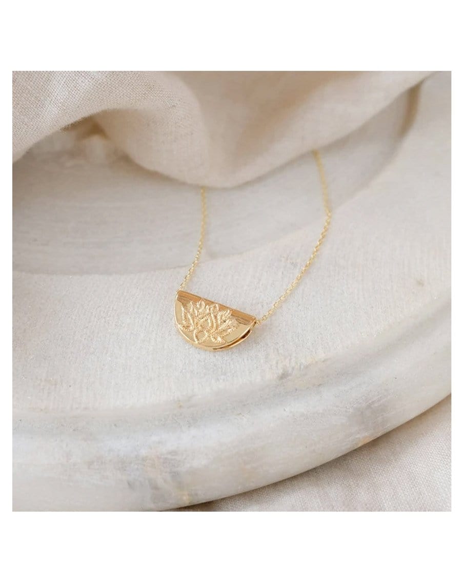 By Charlotte Gold Lotus Short Necklace