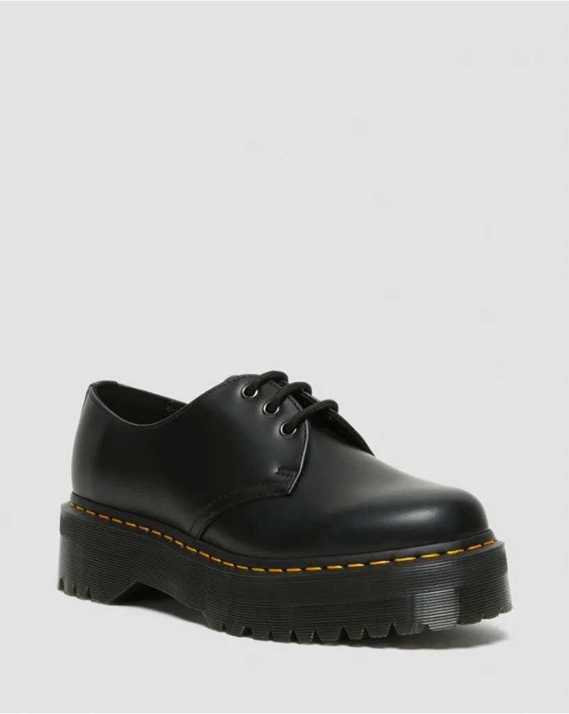 Doc Martens 1461 Quad 3 Eye - Black Polished Smooth