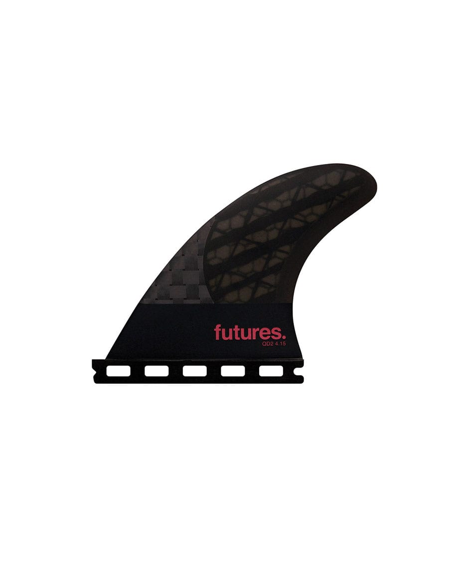 Futures Fins QD2 4.15 Blackstix 3.0 Quad Rear Fin Pair Smoke Black Violet