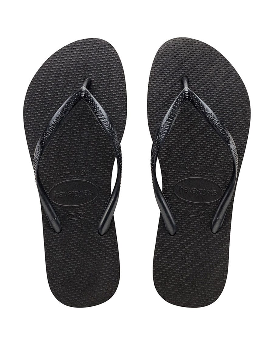 Havaianas Slim Basic Black Thongs