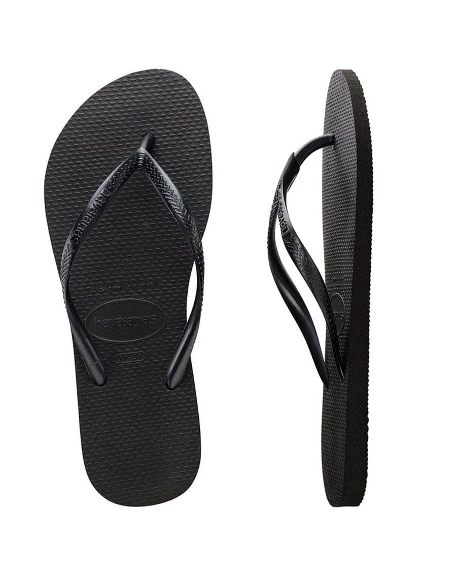 Havaianas Slim Basic Black Thongs