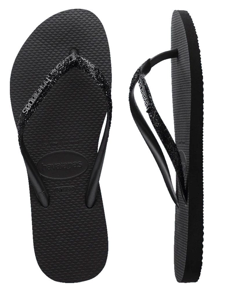 Black havaianas with metal logo online