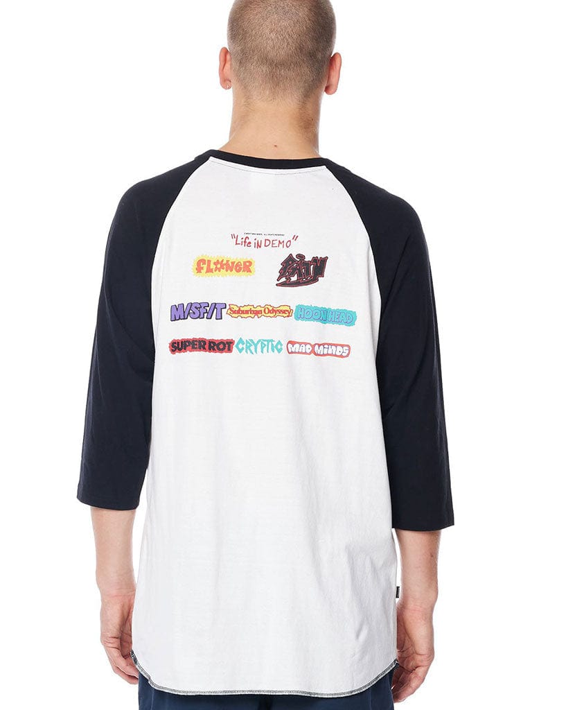 Misfit Demo Life 50/50 3/4 Raglan Tee