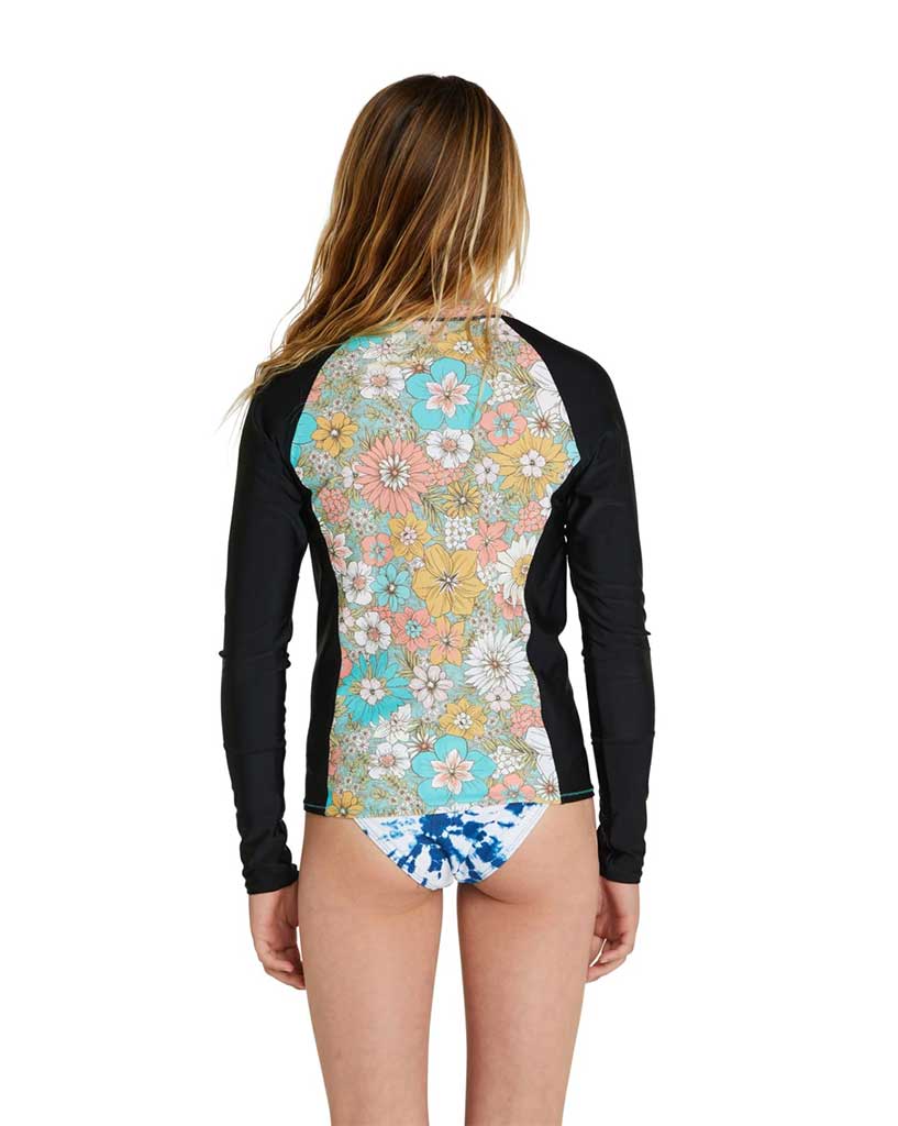 O'Neill Girls Bahia Fz Ls Rash Vest