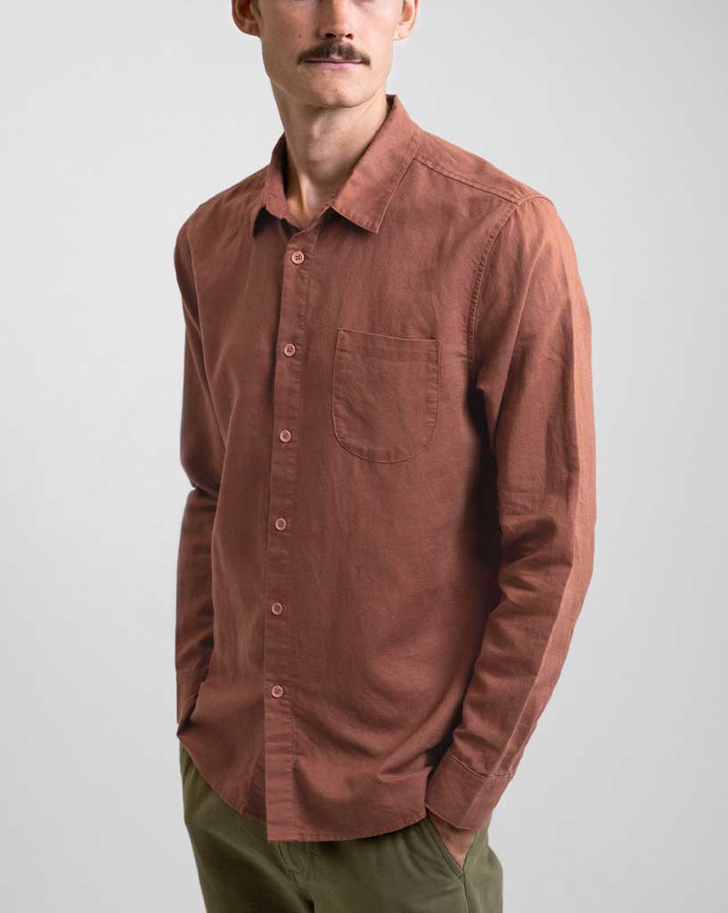 Rhythm Classic Linen Ls Shirt