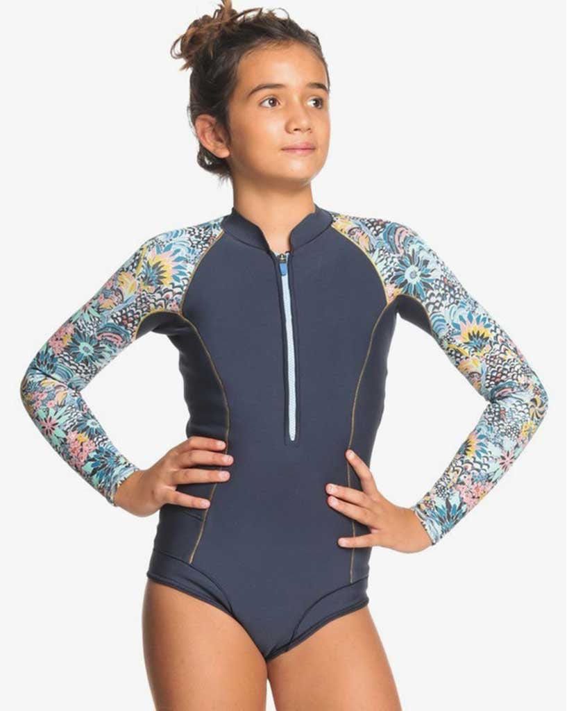 Roxy 1.0 Marine Bloom Girls LS Cheeky Springsuit