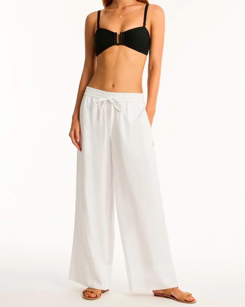 Sea Level Tidal Linen Palazzo Pant