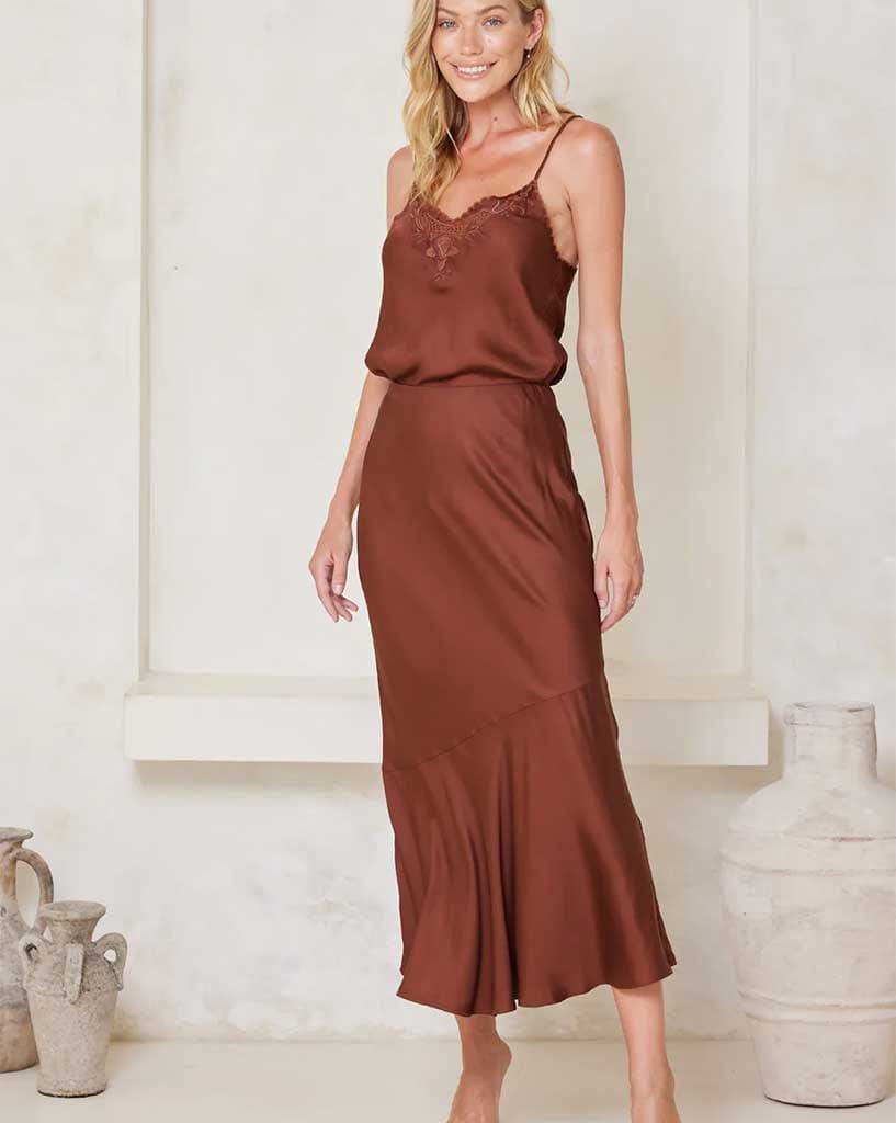 Tigerlily Santa Teresa Blake Midi Slip Skirt