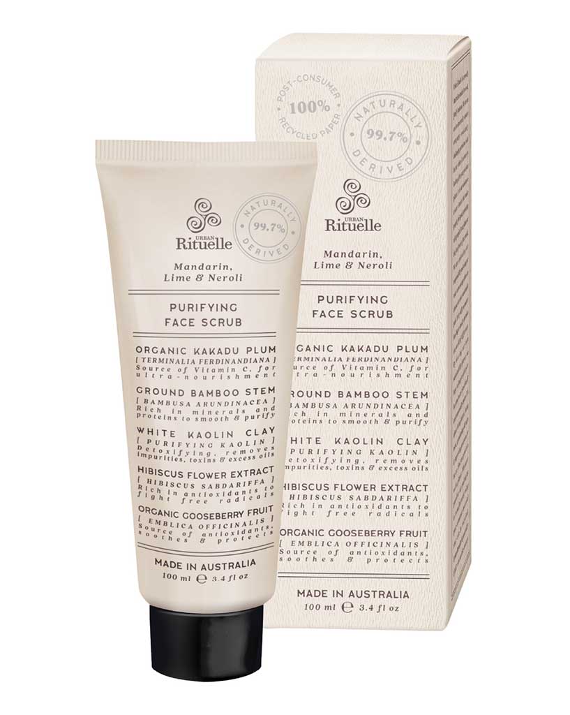 Urban Rituelle Purifying Face Scrub 100ml Mandarin Lime Neroli