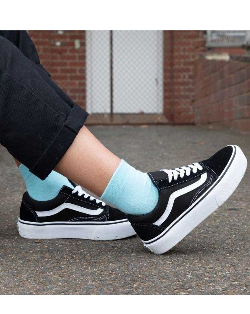 Ladies old skool platform vans best sale