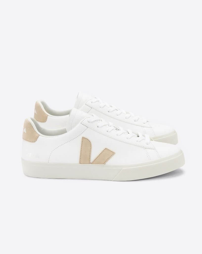 Veja Campo Chromefree Leather- White/Almond