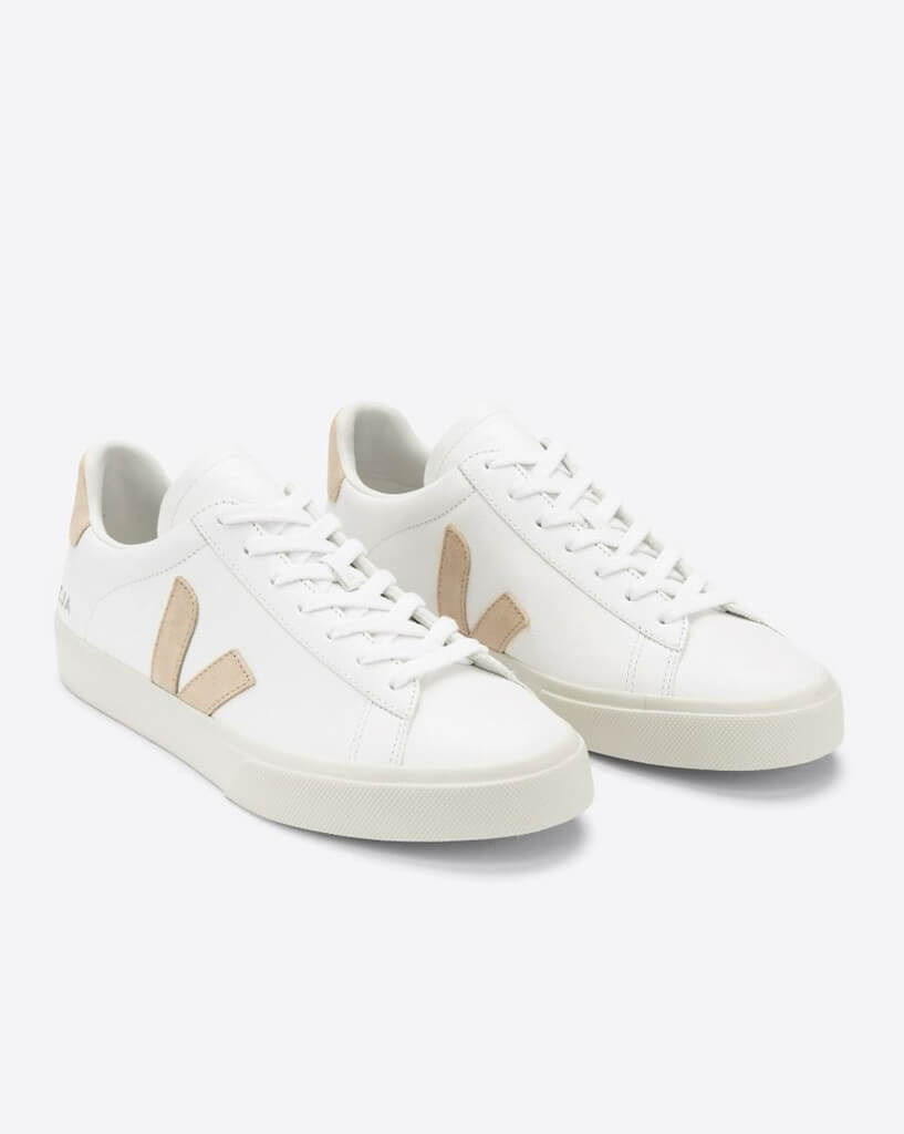 Veja Campo Chromefree Leather- White/Almond