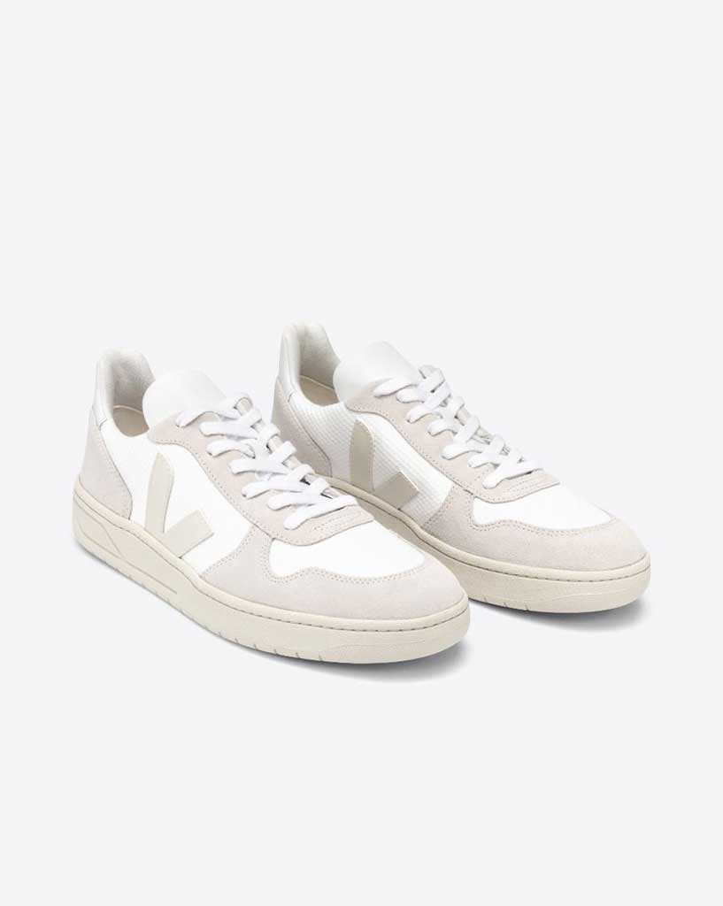 Veja V-10 B-Mesh - White Natural Pierre