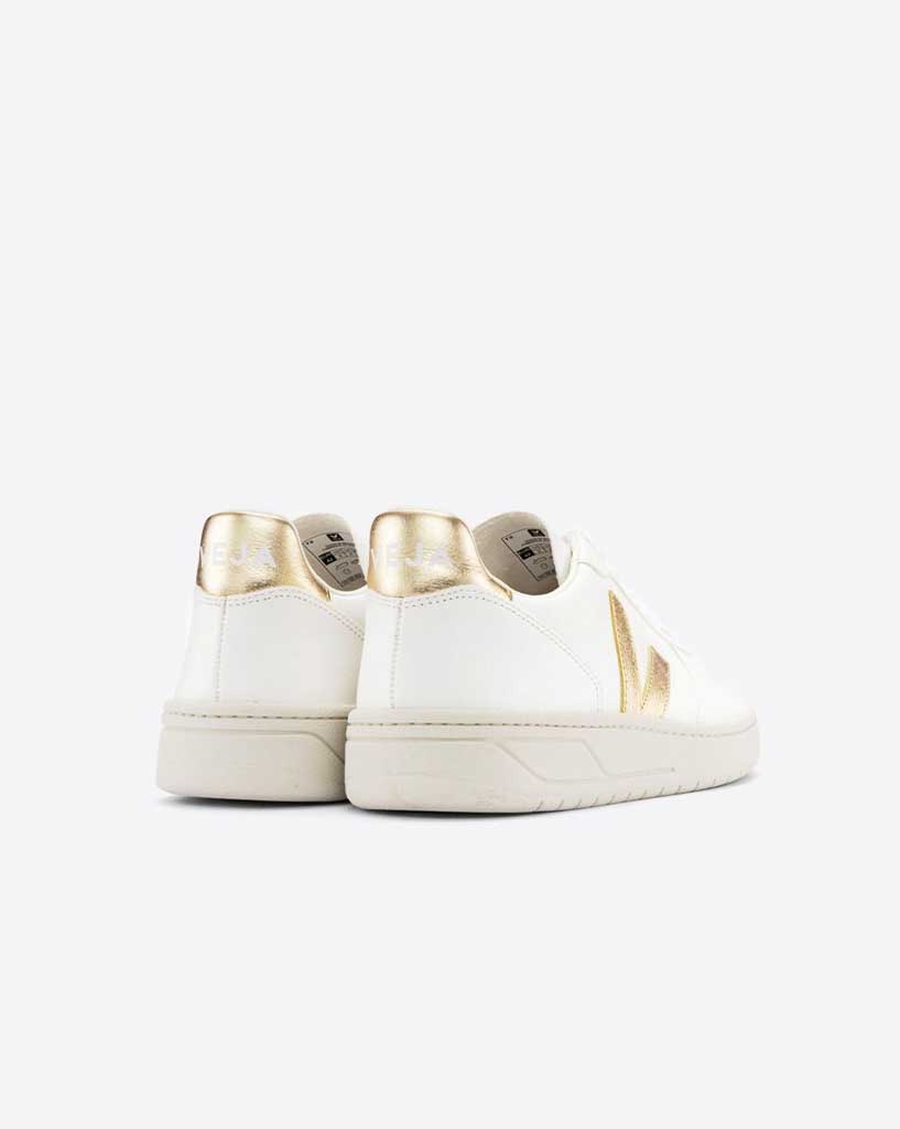 Veja V-10 Chromefree Leather - White Platine