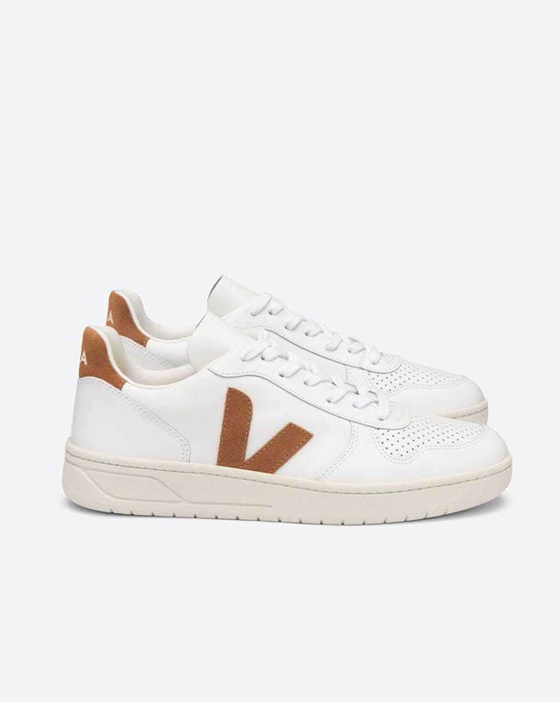 Veja V-10 Leather - Extra White/Camel