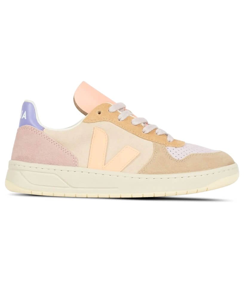 Veja V-10 Suede - Multicolour/Peach