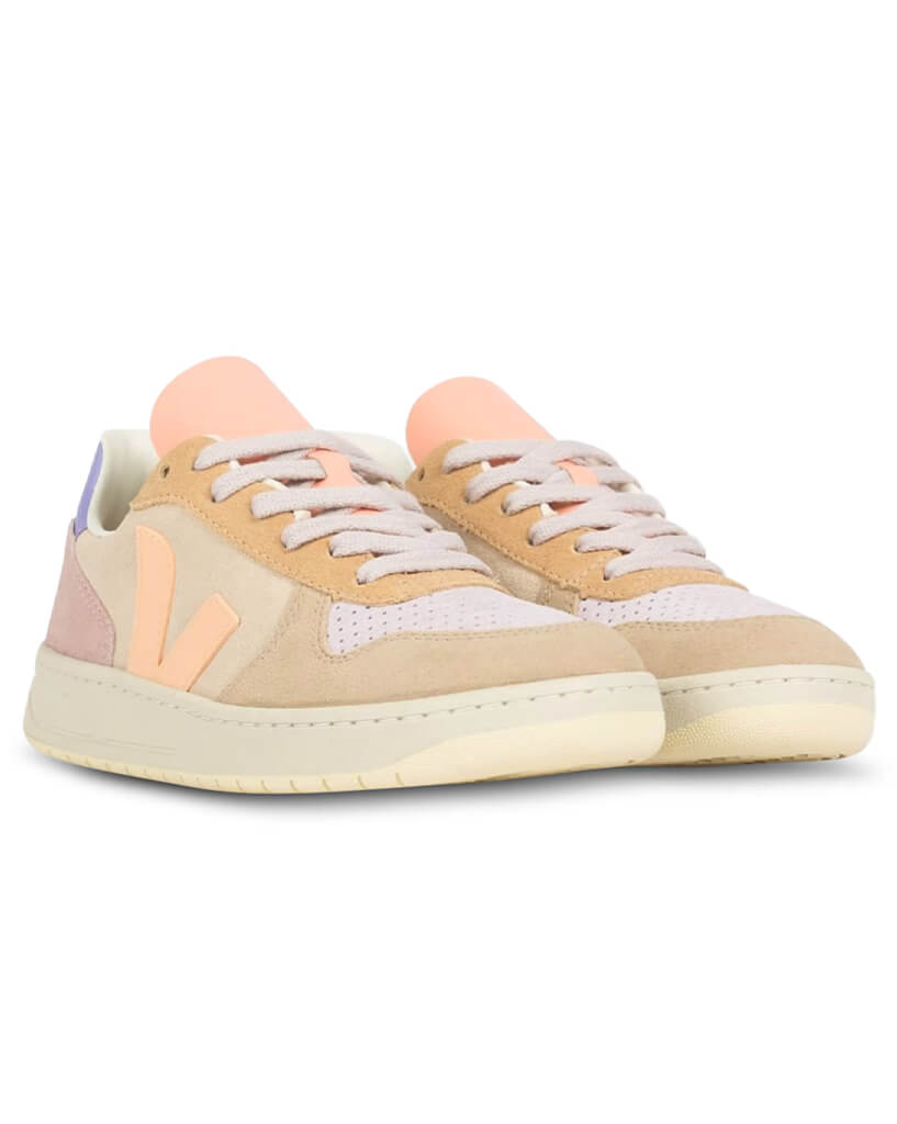 Veja V-10 Suede - Multicolour/Peach