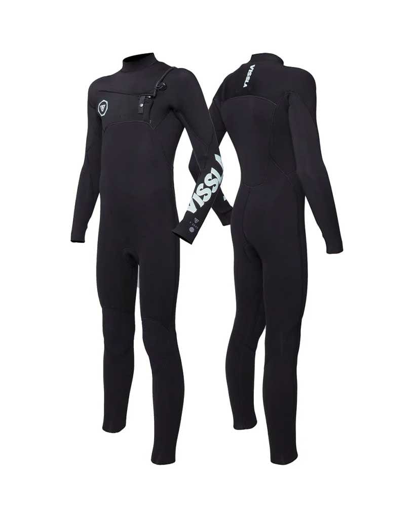 Vissla 7 Seas Boys 3-2 Full Chest Zip Steamer Wetsuit.